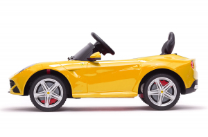 Masinuta electrica Ferrari F12 galben, 25W, pentru copii [4]