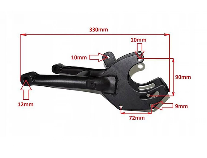 Brat oscilant spate pentru 110cc, 125cc, Quad electric [2]