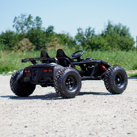 Buggy electric pentru 2 copii, Kinderauto General, 800W 48V 20Ah, roti gonflabile,  music player, negru [9]