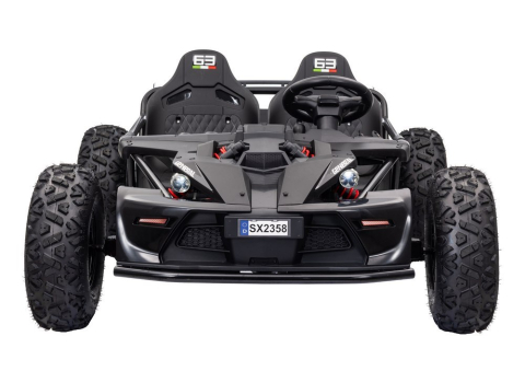 Buggy electric pentru 2 copii, Kinderauto General, 800W 48V 20Ah, roti gonflabile,  music player, negru [2]