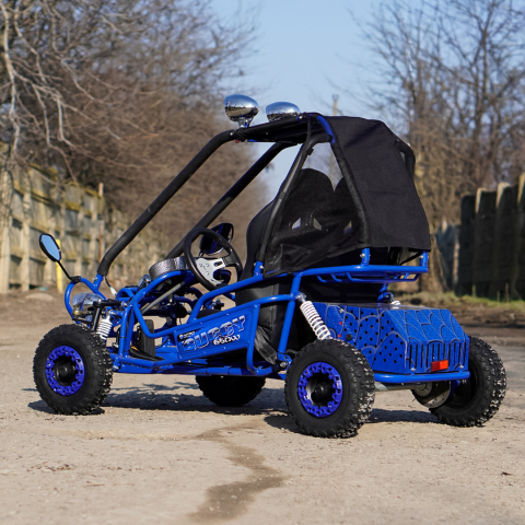 Buggy electric pentru 2 copii NITRO Gokart Hunt 650W 36V 20Ah, culoare albastra [6]