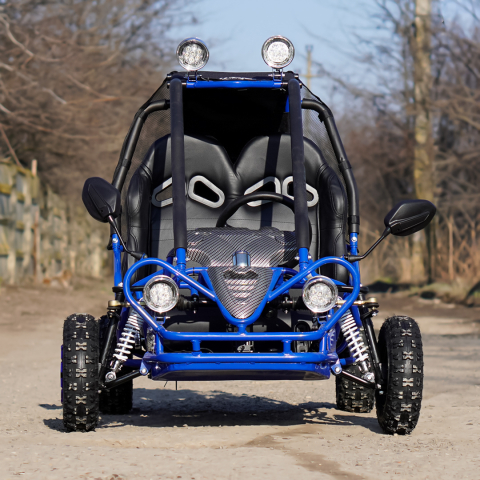 Buggy electric pentru 2 copii NITRO Gokart Hunt 650W 36V 20Ah, culoare albastra [1]