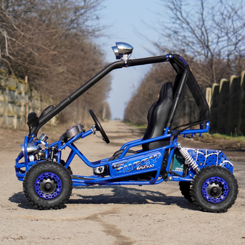 Buggy electric pentru 2 copii NITRO Gokart Hunt 650W 36V 20Ah, culoare albastra [7]