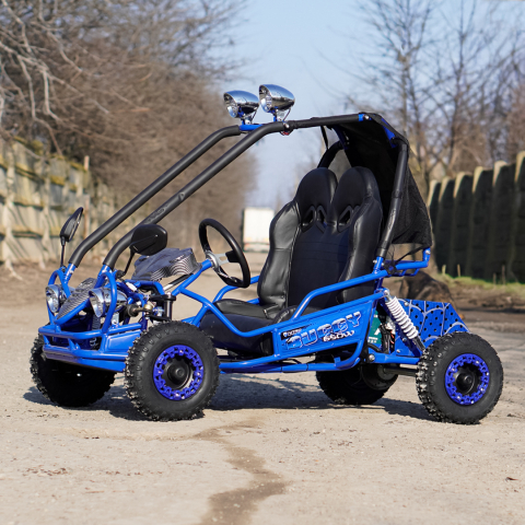 Buggy electric pentru 2 copii NITRO Gokart Hunt 650W 36V 20Ah, culoare albastra [9]