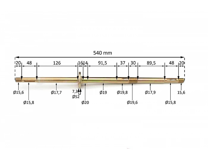 Piese & accesorii - Ax spate pentru 49cc, Mini Quad electric