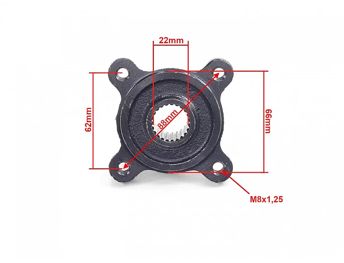 Butuc roata spate pentru 110cc, 125cc, Quad electric [2]