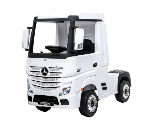 Camion electric pentru copii, Mercedes ACTROS, 4x4, 180W 12V, PREMIUM, alb [14]