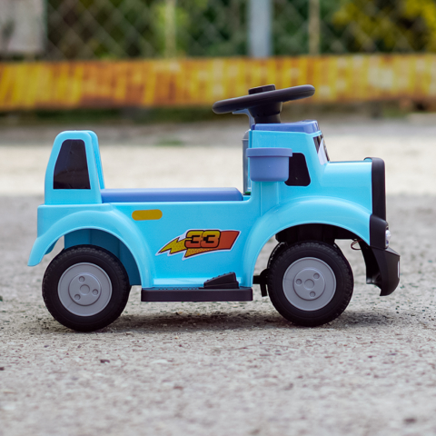 Camion electric multifunctional 2 in1 Lightning 33 pentru copii 18-36 luni,  30W 6V, culoare Light blue [5]