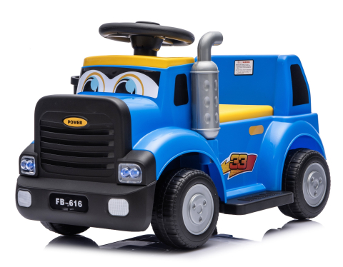 Masinute electrice - Camion electric multifunctional 2 in1 Lightning 33 pentru copii 18-36 luni,  30W 6V, culoare dark blue