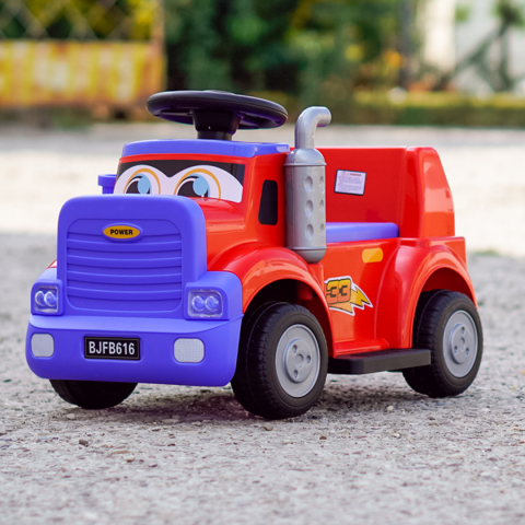 Camion electric multifunctional 2 in1 Lightning 33 pentru copii 18-36 luni,  30W 6V, culoare rosie [1]
