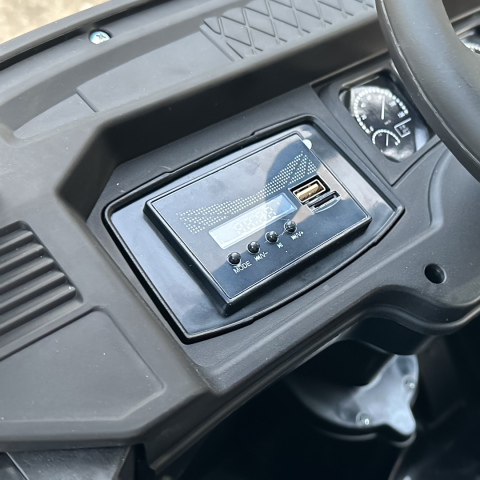 Camion electric pentru copii Mercedes ACTROS, tractiune 4x4, 180W, 12V, roti moi EVA, telecomanda, echipare Premium, negru [15]