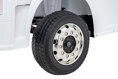 Camion electric pentru copii, SCANIA R-SERIES, 4x4, 180W, 12V 14Ah, echipare PREMIUM, alb [7]