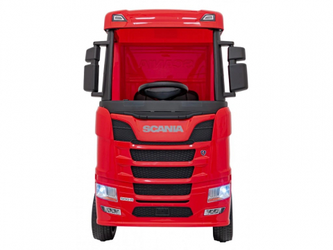 Camion electric pentru copii SCANIA R-SERIES 4x4 180W 12V 14Ah PREMIUM, rosu [10]