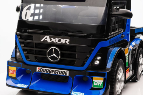 Camion electric pentru copii, Mercedes-Benz Axor 90W 12V PREMIUM, culoare Navy blue [2]