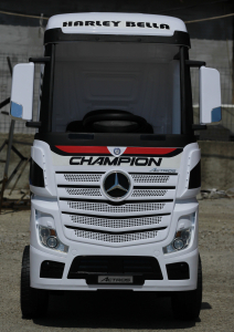 Camion electric pentru copii, Mercedes ACTROS, 4x4, 180W 12V, PREMIUM, alb [5]