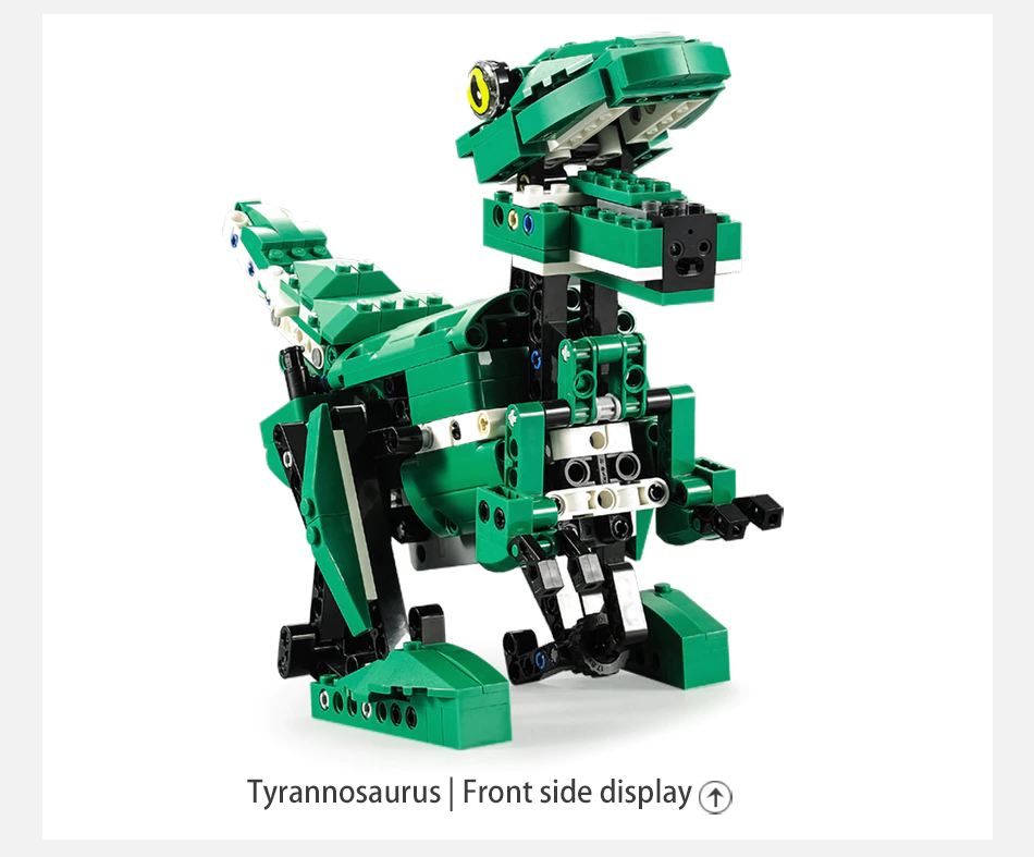 Jucarie Dinozaur sau crocodil 2 in 1 cu RC, set constructie CADA din 435 piese [28]