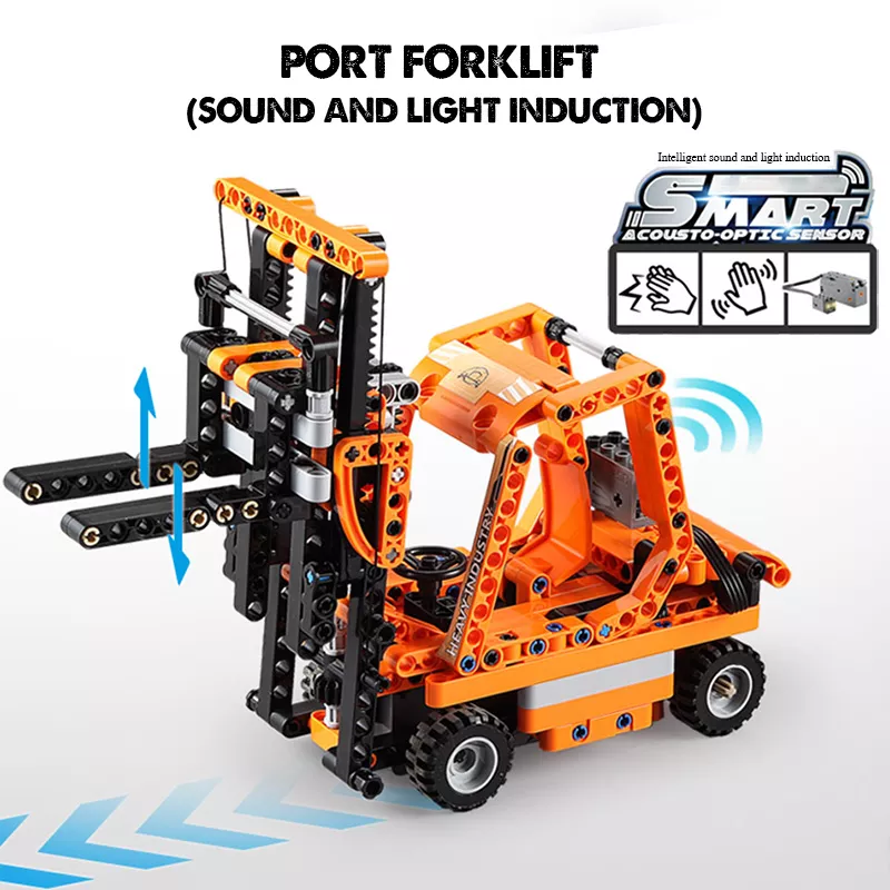 Set constructie pentru copii din 634 piese, 10 in 1 CADA, Camion de jucarie sau alte 9 utilaje [8]