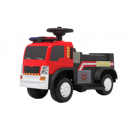 Masinuta electrica & camion cu maner 3 in 1 Kinderauto FireTruck 30W 6V, scaun tapitat, music player [21]