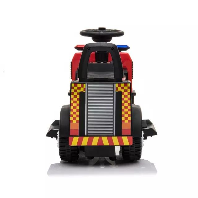 Masinuta electrica & camion cu maner 3 in 1 Kinderauto FireTruck 30W 6V, scaun tapitat, music player [25]