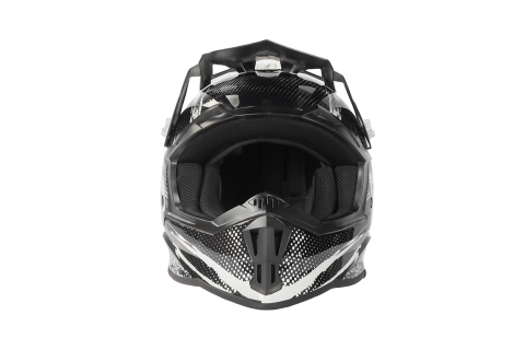 Casca de protectie pentru copii BRO Kimo Cross V2 SPORT cu ventilatie si vizor reglabil, neagra [2]