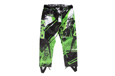 Piese & accesorii - Pantaloni KIMO Kids BRO Motocross cu aparatori, ideal pentru copii pasionati de motocross, verde