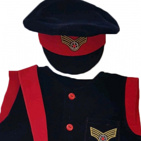 Costum pentru copii 5,6 ani de conductor, controlor tren, marime 116-122 [1]