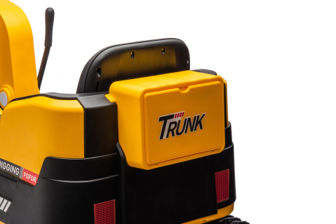 Excavator electric pentru copii Kinderauto X7, 110W, 12V-12Ah, scaun tapitat, telecomanda, galben [35]