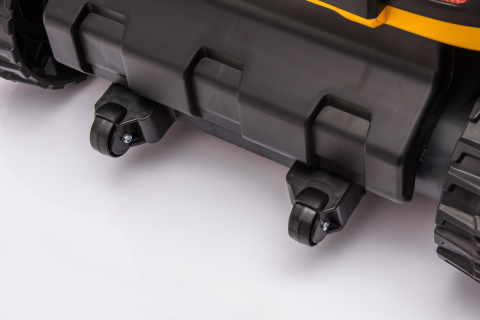 Excavator electric pentru copii Kinderauto X7, 110W, 12V-12Ah, scaun tapitat, telecomanda, galben [28]