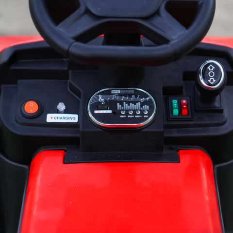 Excavator + bascula electrica Kinderauto Bonet 60W 12V, Telecomanda, culoare Rosie [12]