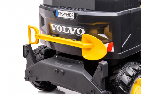 Excavator electric pentru copii Volvo 90W 12V, incarcator actionat electric, scaun tapitat, culoare galben [16]