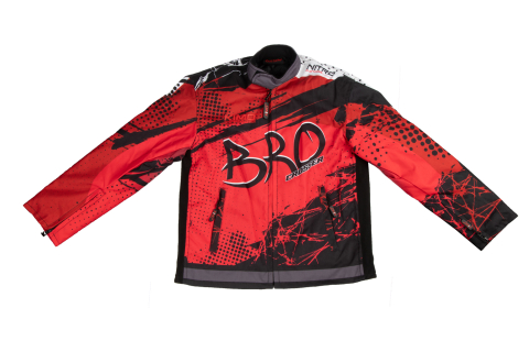 Piese & accesorii - Geaca KIMO Kids BRO Motocross cu aparatori, ideal pentru copii pasionati de motocross, rosu