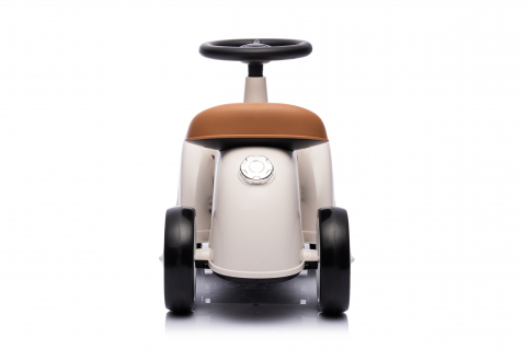 Masinuta premergator fara pedale, Kinderauto Retro Baby Car cu roti moi, alba [17]