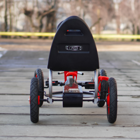 GO Kart cu pedale, pentru copii 6-15 ani, Kinderauto F8-1, roti Gonflabile de 10 inch, rosu [6]