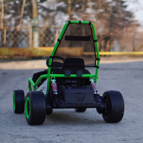 Go-Kart electric cu functie DRIFT, recomandat 4-8 ani, 300W, 24V 10Ah, scaun tapitat, verde [6]