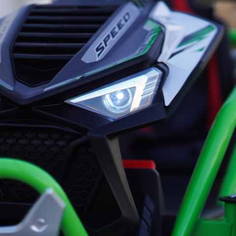 Go-Kart electric cu functie DRIFT, recomandat 4-8 ani, 300W, 24V 10Ah, scaun tapitat, verde [16]