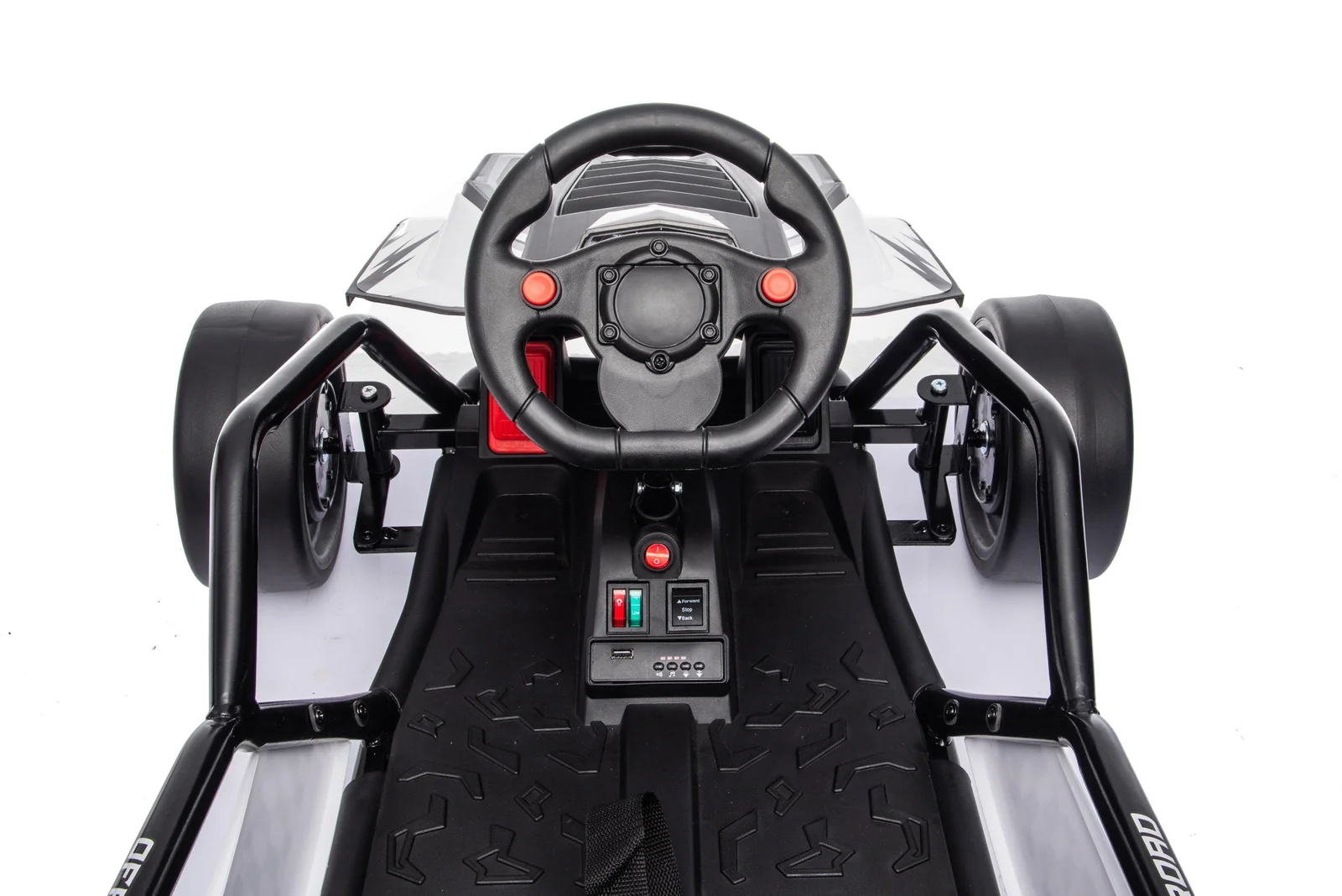 Go-Kart electric cu functie DRIFT, recomandat 4-8 ani, 300W, 24V 10Ah, scaun tapitat, albastru [7]
