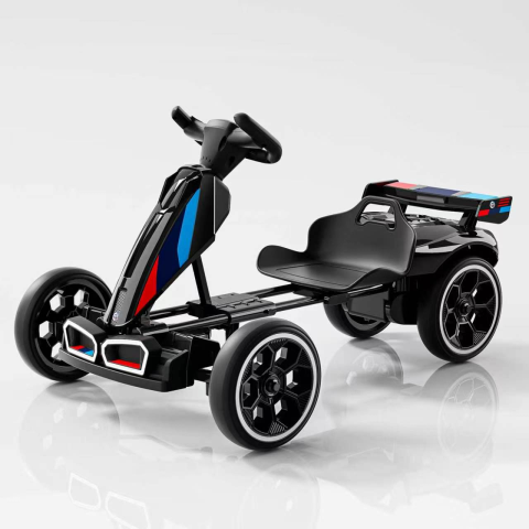 Masinute electrice - Go-Kart electric recomandat 3-7 ani, 70W 12V 4.5Ah cu roti moi si telecomanda, negru