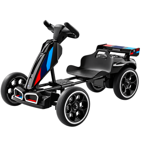 Masinute electrice - Go-Kart electric recomandat 3-7 ani, 70W, 12V 4.5Ah,  roti moi si telecomanda, negru