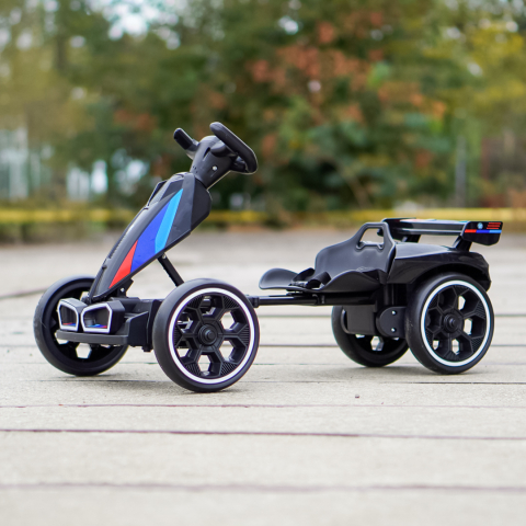 Go-Kart electric recomandat 3-7 ani, 70W, 12V 4.5Ah,  roti moi si telecomanda, negru [8]