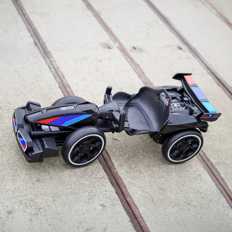 Go-Kart electric recomandat 3-7 ani, 70W, 12V 4.5Ah,  roti moi si telecomanda, negru [15]
