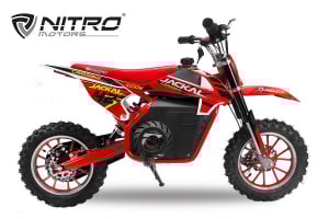 Motociclete electrice - Motocicleta electrica pentru copii Eco Jackal 1000W 10 inch, culoare Rosie