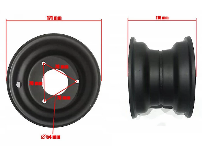 Janta din spate/fata de 6 inchi pentru 110cc, 125cc, Quad electric [1]