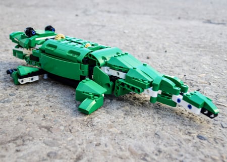 Jucarie Dinozaur sau crocodil 2 in 1 cu RC, set constructie CADA din 435 piese [4]