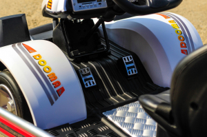 Cart electric Dooma pentru copii 2-8 ani, alb [8]