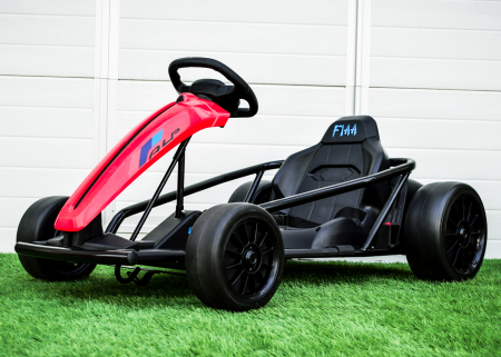 Go Kart electric pentru copii, 500W, roti moi, rosu [8]