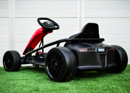 Go Kart electric pentru copii, 500W, roti moi, rosu [7]