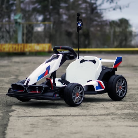 Kart electric pentru copii  BMW Motosport  putere 500W, sasiu ajustabil, Alb [8]