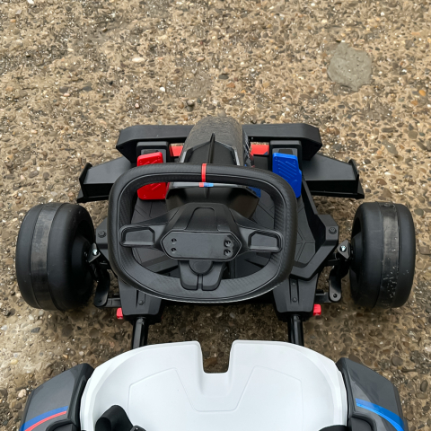 Kart electric pentru copii  BMW Motosport  putere 500W, sasiu ajustabil, Gri [11]