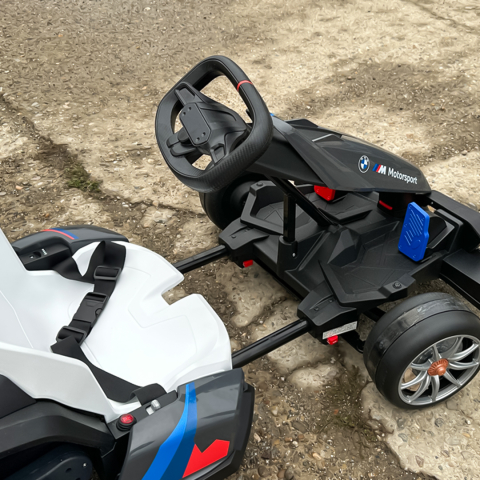 Kart electric pentru copii  BMW Motosport  putere 500W, sasiu ajustabil, Gri [9]