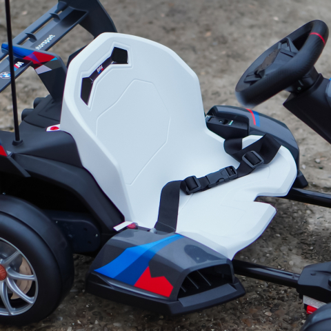 Kart electric pentru copii  BMW Motosport  putere 500W, sasiu ajustabil, Gri [8]